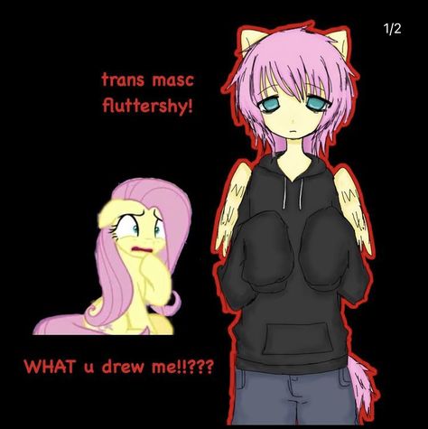 Transmasc Fluttershy Pfp, Fluttershy Transmasc, Trans Masc Fluttershy, Transmasc Fluttershy, Trans Fluttershy, Mlp Emo, Emo Fluttershy, Emo Art, My Lil Pony