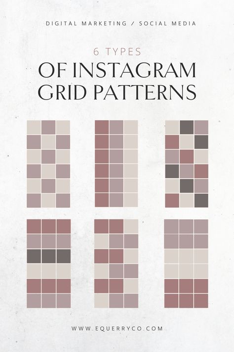 Insta Profile Grid Ideas, Instagram Grid Pattern Aesthetic, Instagram Grid Pattern Ideas, Instagram Post Pattern, Instagram Business Profile Ideas, Aesthetically Pleasing Instagram Feed, Instagram 9 Grid Design, Insta Business Profile Ideas, Ig Business Page Aesthetic