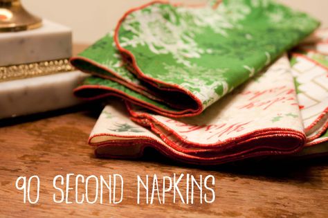 Serging Projects, Sewing Serger, Serger Projects, Serger Tips, Serger Sewing, Diy Napkins, Cut Fat, Fabric Napkin, Embroidered Napkins