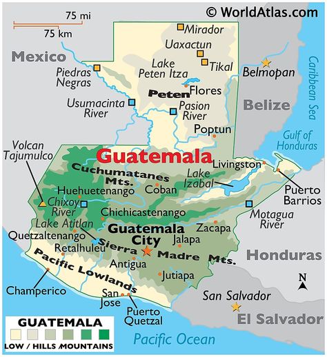 Physical Map of Guatemala America Outline, Language Map, Guatemala Flag, Physical Map, North America Map, Satellite Maps, Guatemala Travel, Guatemala City, Tourist Map