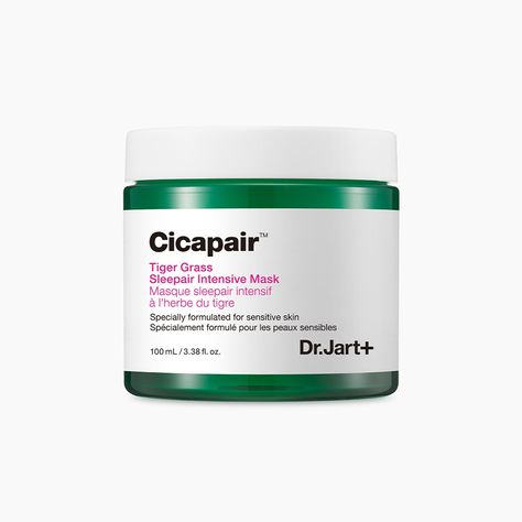 Cicapair™ Tiger Grass Sleepair Intensive Mask | Dr.Jart+ US | Dr. Jart US E-commerce Site Tiger Grass Cream, Dr Jart Cicapair, Color Correcting Primer, Tiger Grass, Korean Face Mask, Peach And Lily, Korean Face, Dr Jart, Smooth Skin Texture