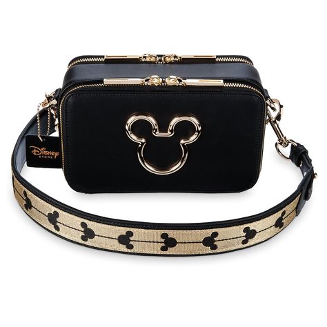 Strike A Pose With These On Trend Mickey Mouse Shoulder Bags Mickey Mouse Stuff, Miki Fare, Gold Shoulder Bag, Mickey Mouse Black, Mickey Mouse Bag, Tas Mini, Disney Purse, Sacs Design, Luxury Bags Collection