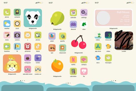 Phone Themes Animal Crossing, Acnh Custom Phone Design, Acnh Nookphone Design, Animal Crossing Widgetsmith, School Phone Theme, Nookphone Widgets, Nook Phone Wallpaper, Animal Crossing Phone Theme, Animal Crossing Homescreen