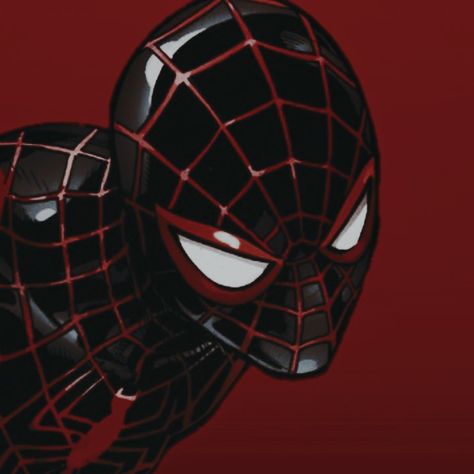 Spiderman Red Aesthetic Icon, Spider Man Pfp Miles Morales, Aesthetic Spider-man Widget, Spiderman Aesthetic Miles Morales, Miles Morales Spiderman Icon, All New All Different Spiderman, Spiderman Pfp Miles, Spiderman Into The Spiderverse Widgets, Red Comic Aesthetic