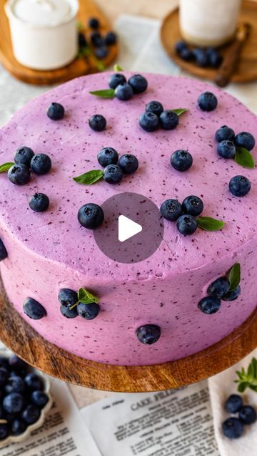 Camila Hurst on Instagram: "Blueberry Cake filled with Blueberry Jam and blueberry Cream cheese frosting.
I made this cake to celebrate my mom’s birthday @reginadceg 🎉🍰 
Te amo mãe feliz aniversário ❤️🎉

Recipe on my website so you can also make this for someone you love! Or yourself ❤️

#blueberrycake #cake #cakedecorating #cakedesign #cakecakecake" Blueberry Birthday Cake, Camila Hurst, Blueberry Cream Cheese Frosting, Pies And Tacos, Blueberry Cake Filling, Layer Cake Filling, Birthday Cake For Mom, Blueberry Cream Cheese, Blueberry Jam