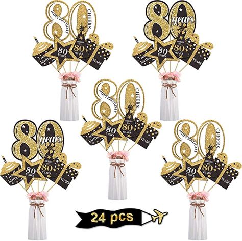 50th Birthday Party Centerpieces, Birthday Party Planning Checklist, Golden Birthday Party, Happy Birthday Cheers, 80th Birthday Party Decorations, Golden Birthday Parties, Glitter Table, 50th Birthday Party Decorations, Birthday Table Decorations