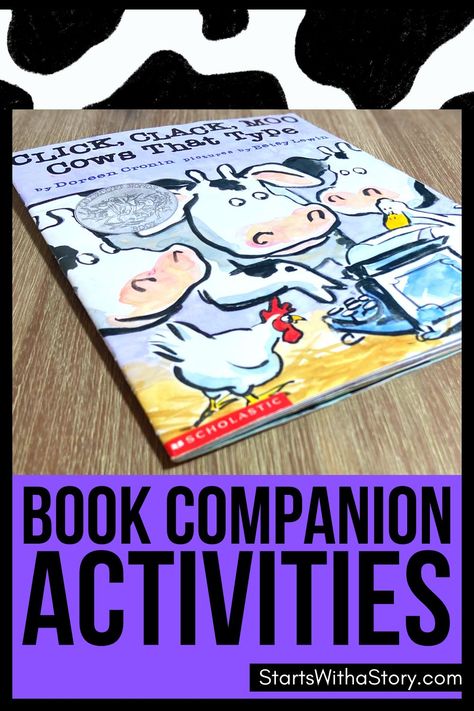 Hey elementary teachers! The picture book Click Clack Moo by Doreen Cronin is a great read aloud to share with 1st, 2nd and 3rd grade students as part of a perseverance SEL lesson. We at the Clutter-Free Classroom knew we had to add it to our Starts With a Story collection, which is a library of book companions filled with fun lesson ideas, teaching tips and worksheets. Teachers have everything they need to deliver engaging lessons! Learn about this farm book & the related printable activities! Click Clack Moo Cows That Type Activity, Click Clack Moo Craft, Click Clack Moo Activities, Classroom Color Scheme, Click Clack Moo, Substitute Teacher Plans, Doreen Cronin, Social Emotional Learning Lessons, Clutter Free Classroom