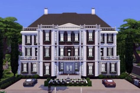 Sims4 Mansion, Sims 4 Rich House, Manor Mansion, Sims 4 Gallery, Sims House Plans, Sims House Design, Rich Family, Willow Creek, Los Sims