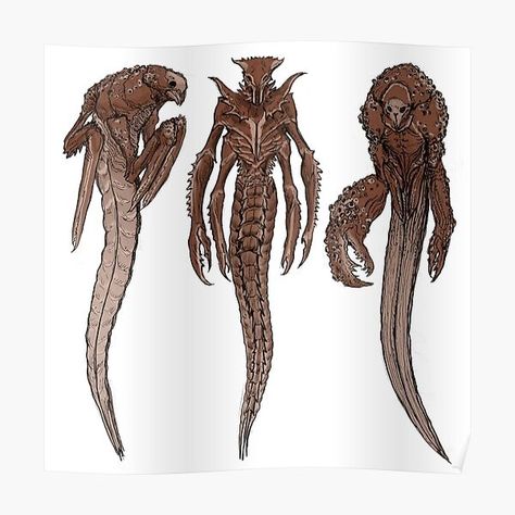 Squid Alien Concept Art, Alien Races Concept Art, Alien Sea Creatures, Sea Alien, Alien Monster, Alien Drawings, Creepy Monster, Beast Creature, Arte Alien