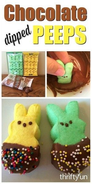 “If you like Peeps, you will like chocolate dipped Peeps even better! They are easy to make and are a fun treat for Easter.” Dipped Desserts, Team Dinner, Making Chocolate, Chocolate Coating, Fun Treats, Fun Kids Food, Chocolate Dipped, Fun Cooking, Easter Recipes