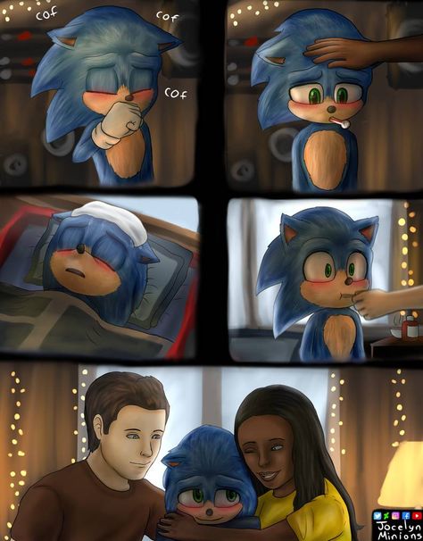 Sonic Enfermo (Sonic Sick) by JocelynMinions Sonic Sick, Sonic Wachowski, Sonic Pictures, Movie Sonic, Sonic The Movie, Sonic Movie, Cool Illusions, Hedgehog Movie, Sonic Heroes