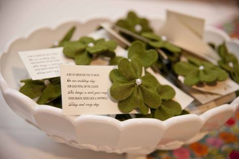 Four Leaf Clover Wedding, Irish Wedding Favors, Clover Wedding, Shamrock Wedding, Green Wedding Favors, Trendy Wedding Favors, Wedding Extras, Creative Wedding Favors, Inexpensive Wedding Favors