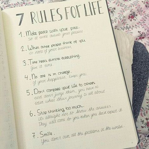 Nice Affirmations, Rules For Life, Vie Motivation, Motiverende Quotes, Life Rules, Don't Compare, Bullet Journal Inspo, Journals & Planners, Bullet Journal Ideas Pages