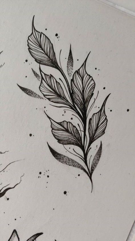 Symmetrical Leaf Tattoo, Plant Tattoo Filler Ideas, Botanical Tattoo Stencil, Botanical Tattoo Flash, Botanical Flash Tattoo, Black Neotraditional Tattoo, Tattoo Portfolio Ideas Drawings, Neotrad Leaves, Black Leaves Tattoo