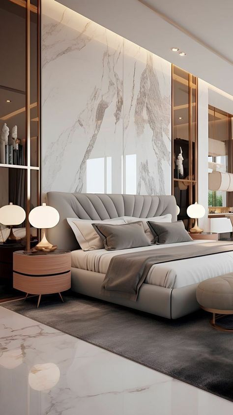 Luxurious Bed Design, Modern Luxury Bedroom Master Suite Interior Design, Gorgeous Bedrooms Luxury, Modern Luxury Bedroom Master Suite, Modern Luxury Bedroom Design Master Suite, Modern Luxurious Bedrooms Classy, Luxury Bedroom Master Suite, Master Suite Interior Design, Luxury Bedroom Design Master Suite