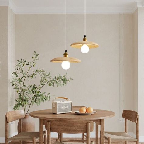 Japandi Dining Room Lamp, Small Dining Room Pendant Light, Pendant Light Round Dining Table, Japandi Hanging Lamp, Round Dinning Room Decor, Scandi Round Dining Table, Dining Room Lighting Round Table, Round Dining Table Lamp, Pendant Light Over Round Dining Table