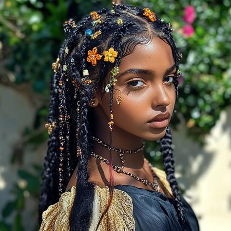 Braids with Beads: 20 Awesome Styles for a Unique Look - Hair Guru Beads For Hair Braids, Jellyfish Hair Braids, Hairstyles With Beads For Black Women, How To Put Beads In Hair Braids, Hair Beads Hairstyles, Beads On Braids, Box Braids Beads, Beaded Hairstyles, Micro Braids Styles