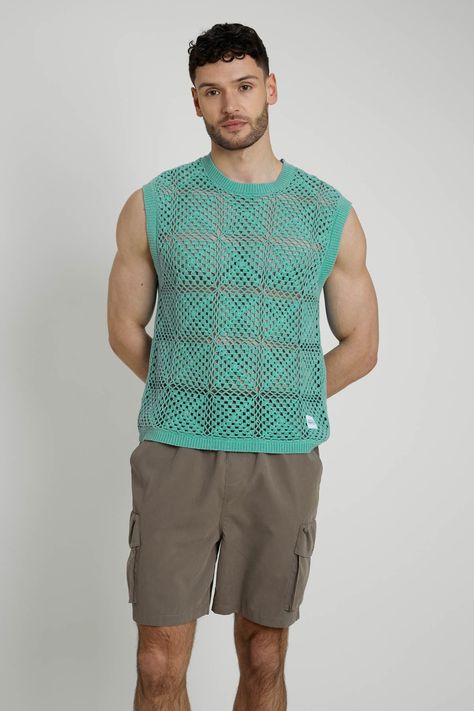 Crochet For Men, Crochet Wear, Short Blouses, Crochet Vest, Sharp Dressed Man, Crochet Dresses, Knitwear Dress, Jumpsuit Trousers, Tshirt Skirt