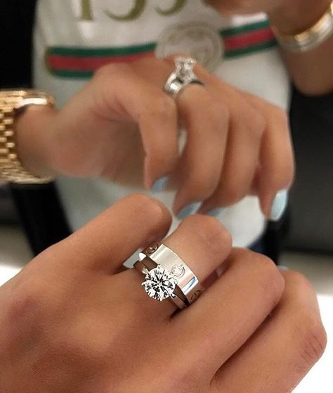 Love this idea! Cartier Love Band, Cartier Wedding Bands, Cartier Wedding Rings, Cartier Love Ring, Luxury Vehicles, Cool Wedding Rings, Love Band, Cartier Love, Bling Rings