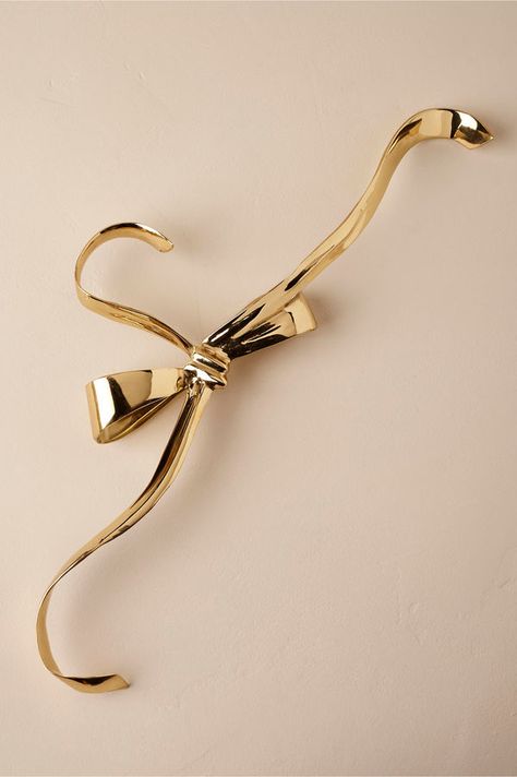 Gilded Bow Hanger. Gold bow hanger. So pretty! (sponsored affiliate link) Bow Wedding Decor, Silk Hangers, Gold Bedroom Accessories, Gilded Dress, Fancy Hangers, Bow Things, Dress On Hanger, Interesting Wedding Rings, Hangers Wedding