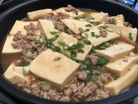 Ground Pork And Tofu Recipe, Pork Tofu Recipe Hawaiian, Pork Tofu Recipe, Spicy Mapo Tofu, Saucy Tofu, Ground Pork Recipe, Recipes Using Pork, Soft Tofu, Healthy Chinese