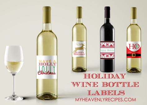 Free Printable Labels for Wine Bottles Free Printable Halloween Wine Bottle Labels, Free Printable Wine Labels, Christmas Wine Labels Printable Free, Printable Wine Bottle Labels, Christmas Wine Bottle Labels, Diy Wine Labels, Diy Christmas Decorations Dollar Store, Vintage Alcohol Labels, Party Hostess Gifts