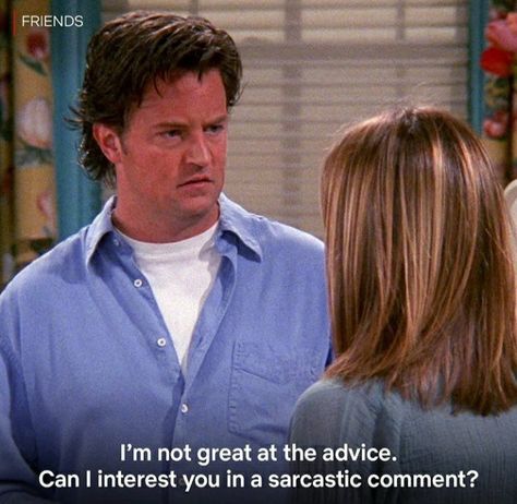 Friends Series Quotes Funny, Friends Series Quotes, Chandler Quotes, Chandler Bing Quotes, Sitcoms Quotes, Matthew Perry Friends, Introvert Jokes, Friends Collage, Chandler Friends