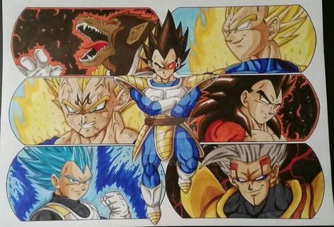 Tolg Art, Db Z, Collage Drawing, Dragon Ball Painting, Dragon Ball Art, Son Goku, Dragon Ball Super, Animation Art, Dragon Ball Z