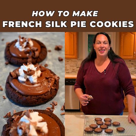 How to Make French Silk Pie Cookies Pie Cookies Recipe, Delicious Cookies Homemade, French Silk Pie, Silk Pie, Cookies From Scratch, Pie Cookies, French Silk, Cookie Pie, Homemade Cookies