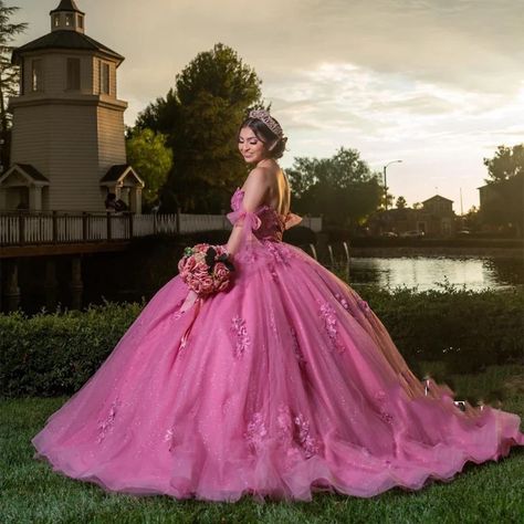 Fusia Pink Quince Dress, Dark Pink Quince Dress, Magenta Quinceanera Dresses, Hot Pink Quince Dress, Dark Pink Quinceanera Dresses, Quincenera Dress, Hot Pink Quinceanera Dresses, Sweet 16 Gowns, Lavender Prom Dress Long