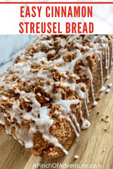 Cinnamon Streusel Bread, Cinnamon Quick Bread, Cinnamon Loaf Bread, Cinnamon Bread Easy, Cinnamon Loaf, Bread Cinnamon, Cinnamon Bread Recipe, Cinnamon Roll Bread, Swirl Bread