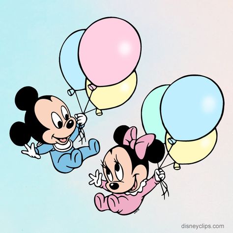 Mickey And Minnie Mouse Pictures, Baby Disney Characters Drawings, Panpan Disney, Minnie Mouse And Mickey Mouse, Mickey Bebe, Baby Cartoon Characters, Minnie Mouse Drawing, Baby Disney Characters, Art Of Disney