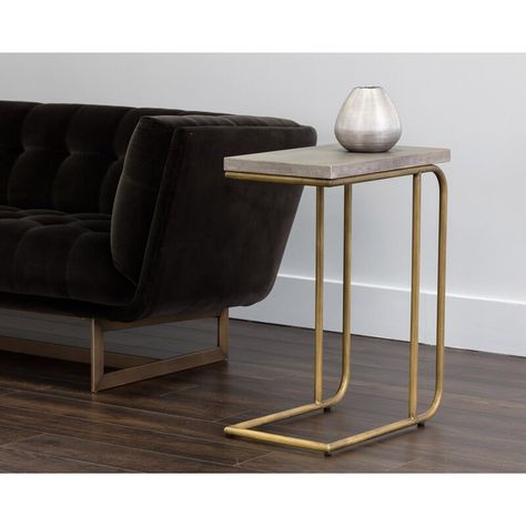 Orren Ellis Pettis C-Shaped End Table & Reviews | Wayfair Contemporary End Tables, Marble End Tables, Lifestyle Images, Glass End Tables, C Table, End Table Sets, Occasional Chair, Console And Sofa Tables, End Tables With Storage