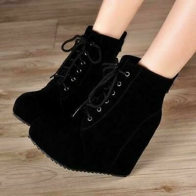 Sepatu Platform, Kasut Wanita, Goth Shoes, Cute Shoes Heels, Kawaii Shoes, Fancy Shoes, Wedge Ankle Boots, Girly Shoes, Shoes Heels Wedges