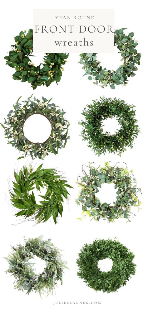 Artificial Wreaths For Front Door, Wreath All Year Round, Reef For Front Door, Double Door Wreaths Year Round, March Front Door Decor, Year Round Wreath Indoor, Minimalist Front Door Wreath, Entry Way Wreath, Double Door Front Door Ideas