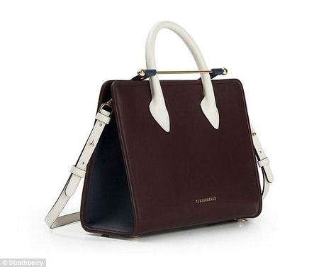 The plum-coloured tote, featuring Strathberry's signature metal bar, was also a hit, selling out in record time after Meghan wore it for her first official royal outing in Nottingham Navy Handbag, Mini Chain Bag, Gucci Clutch, Tri Colour, Vanity Bag, Royal Engagement, Luxury Designer Handbags, Medium Tote, Best Bags