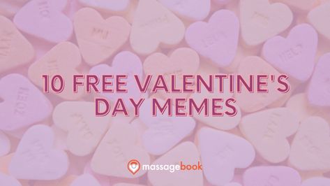 10 Valentine’s Day Massage Memes You Can Use Right Now | MassageBook Valentine Massage, Valentine Day Massage, Massage Marketing, Massage Therapy Business, Valentines Day Memes, Free Valentine, Business Pages, Massage Therapist, Instagram Business