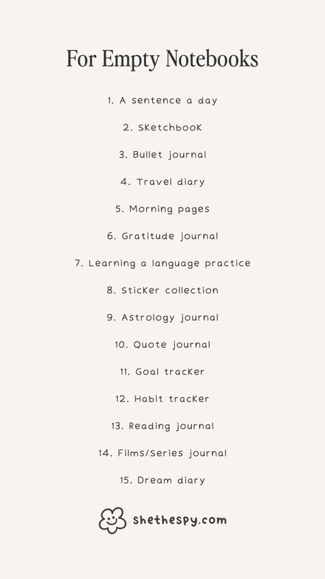 Here are some ideas to fill empty notebooks Fill A Notebook Ideas, Ideas To Fill A Notebook, Ways To Fill Notebooks, Ways To Fill An Empty Notebook, Diary Filling Ideas, How To Fill An Empty Notebook, What To Write In A Notebook, Empty Notebook Ideas Aesthetic, Blank Notebook Ideas