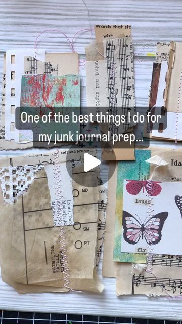 Ricki Midbrod on Instagram: "Making clusters 😍 They are so simple and add so much!  Just grab some scraps and start layering.  Don’t overthink it.  Use paper and fabric.  Run through your sewing machine.  In no time flat you’ve busted through a pile of scraps, built up a pile of fun textures to work with and made your journaling backgrounds so much easier to create 🤗  #junkjournaling #artjournaldaily #junkjournalclusters #scrapbusting" Journaling Backgrounds, Vintage Valentine Crafts, Valentines Crafts, Run Through, Vintage Valentines, Valentine Crafts, Journal Ideas, Junk Journals, No Time