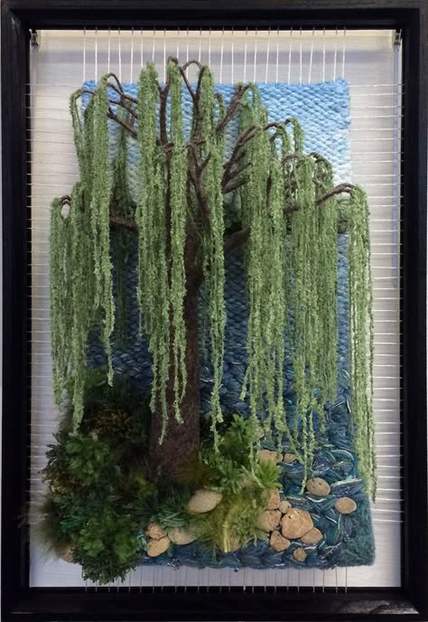 Crochet Landscape, Simpul Makrame, Tapestry Loom, Landscape Art Quilts, Weaving Loom Projects, Weaving Wall Hanging, Textile Art Embroidery, Landscape Inspiration, Woven Wall Art