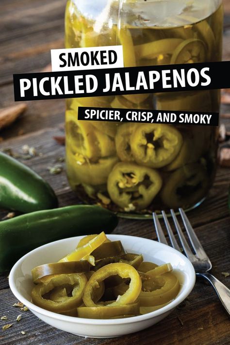 Pellet Smoker Recipes, Pickled Jalapenos, Smoked Jalapeno, Canning Vegetables, Jalapeno Recipes, Pickle Jar, Pellet Grill Recipes, Bbq Smoker, Pickling Jalapenos