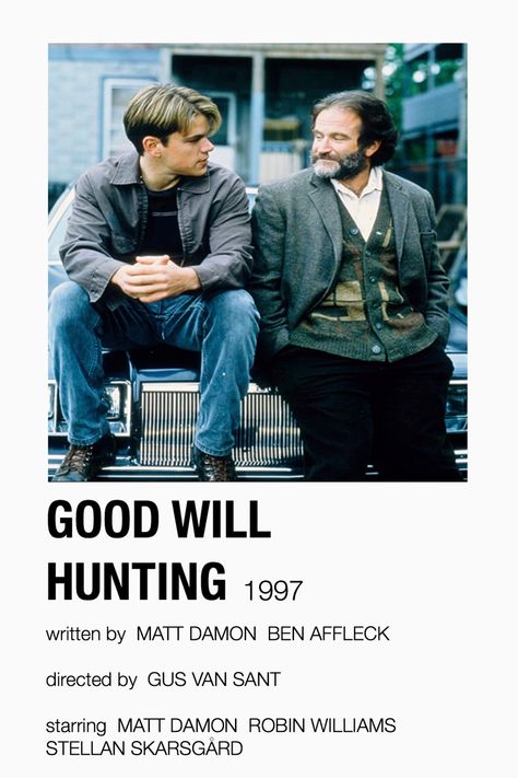 alternative movie posters // good will hunting (1997) Good Will Hunting Movie, Polaroid Movie Poster, Indie Movie Posters, Minnie Driver, Film Vintage, Good Will Hunting, Movie Card, Iconic Movie Posters, Райан Гослинг