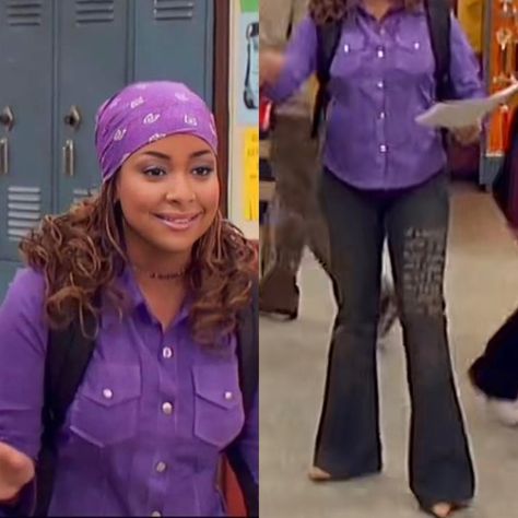 Thats So Raven Outfit, Raven Outfits, So Raven, That's So Raven, Purple Outfit, Purple Outfits, Celebrity Outfits, 2000s Fashion, Y2k Fashion