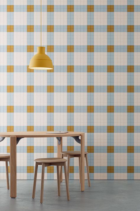 Gingham Wool Design Felt Acoustic Wall Tile Acoustic Wall Tiles, Kid Bathroom, Felt Products, Interior Images, Wool Design, Neutral Wall Decor, More Than Meets The Eye, Interior Wallpaper, Acoustic Solutions