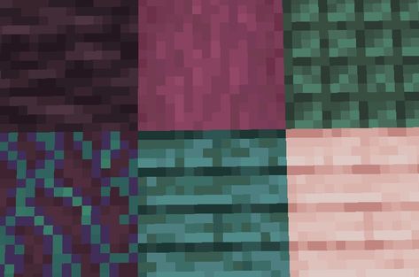 Nether Brick Palette, Minecraft Fantasy Block Palette, Nether Design, Nether Wart Farm, Minecraft Palettes, Minecraft Block Palette, Minecraft Palette, Block Pallets, Minecraft Hus