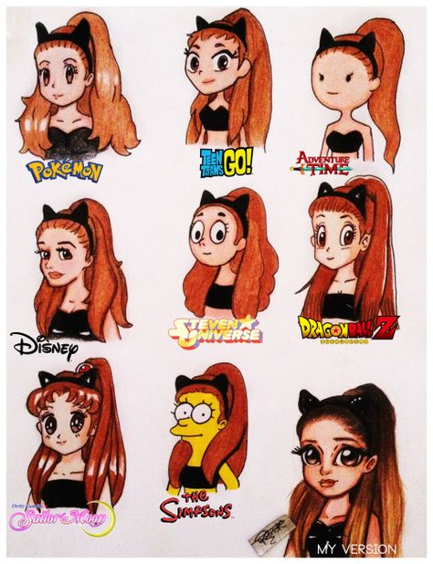 My #StyleChallenge inspired in Ariana Grande. Drawing Scribble, App Drawings, Ariana Grande Drawings, Social Media Drawings, Art Style Challenge, Cute Disney Drawings, Karakter Disney, Different Art Styles, Style Challenge