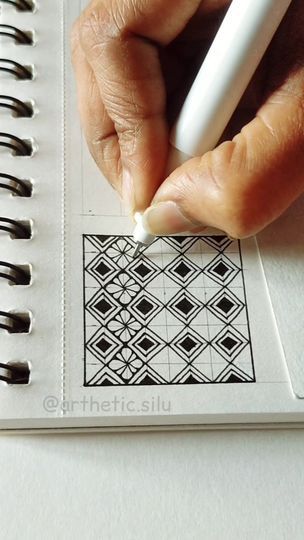 136K views · 3.6K reactions | Mandala Tutorial ✨🖤 | Easy Zentangle patterns✨🖤🌟  #zentangle #fyp #arttutorial #zentangleart #explore | By arthetic.silu | Facebook Zentangle Patterns Easy Simple, Basic Zentangle Patterns Step By Step, Zen Tangle Patterns Easy, Zentangle Step Out Patterns, Zentangle Patterns Step By Step, Official Zentangle Patterns Step By Step, Patterns Zentangle, Zentangle Grid Patterns Step By Step, Ing Zentangle Pattern