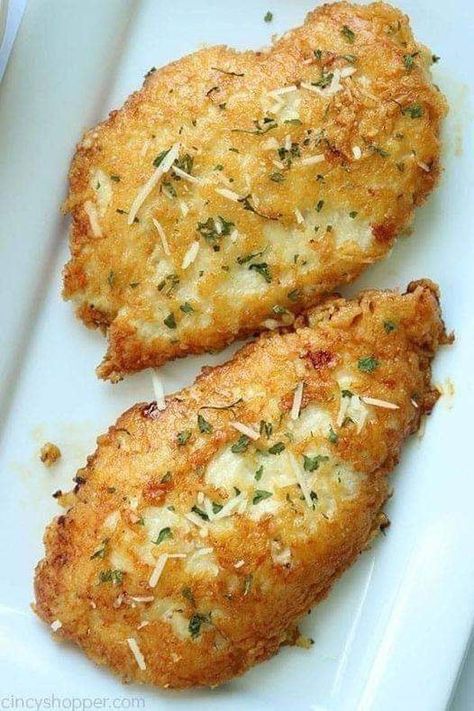 Parmesan Chicken!😬 •... - Special Cooking Recipes Parmesan Crusted Chicken Recipe, Crusted Chicken Recipes, New Chicken Recipes, Easy Chicken Pot Pie, Parmesan Crusted Chicken, Dinner This Week, Parmesan Crusted, Crusted Chicken, Think Food