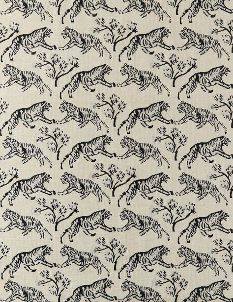 Tiger Jacquard Fabric by Sarah Sherman Samuel Modern Fabric Patterns, Sarah Sherman, Sarah Sherman Samuel, Rustic Wallpaper, Outdoor Dinnerware, Carpet Texture, Animal Rug, Indigo Fabric, Lulu And Georgia