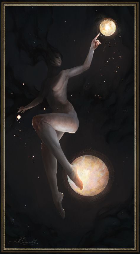 The Moon Tarot Aesthetic, Magician Tarot Card Art, Tarot Deck Aesthetic, Bujo October, Tarot The Magician, Tarot Arcana, Tarot Artwork, Magician Art, Wall Art To Print